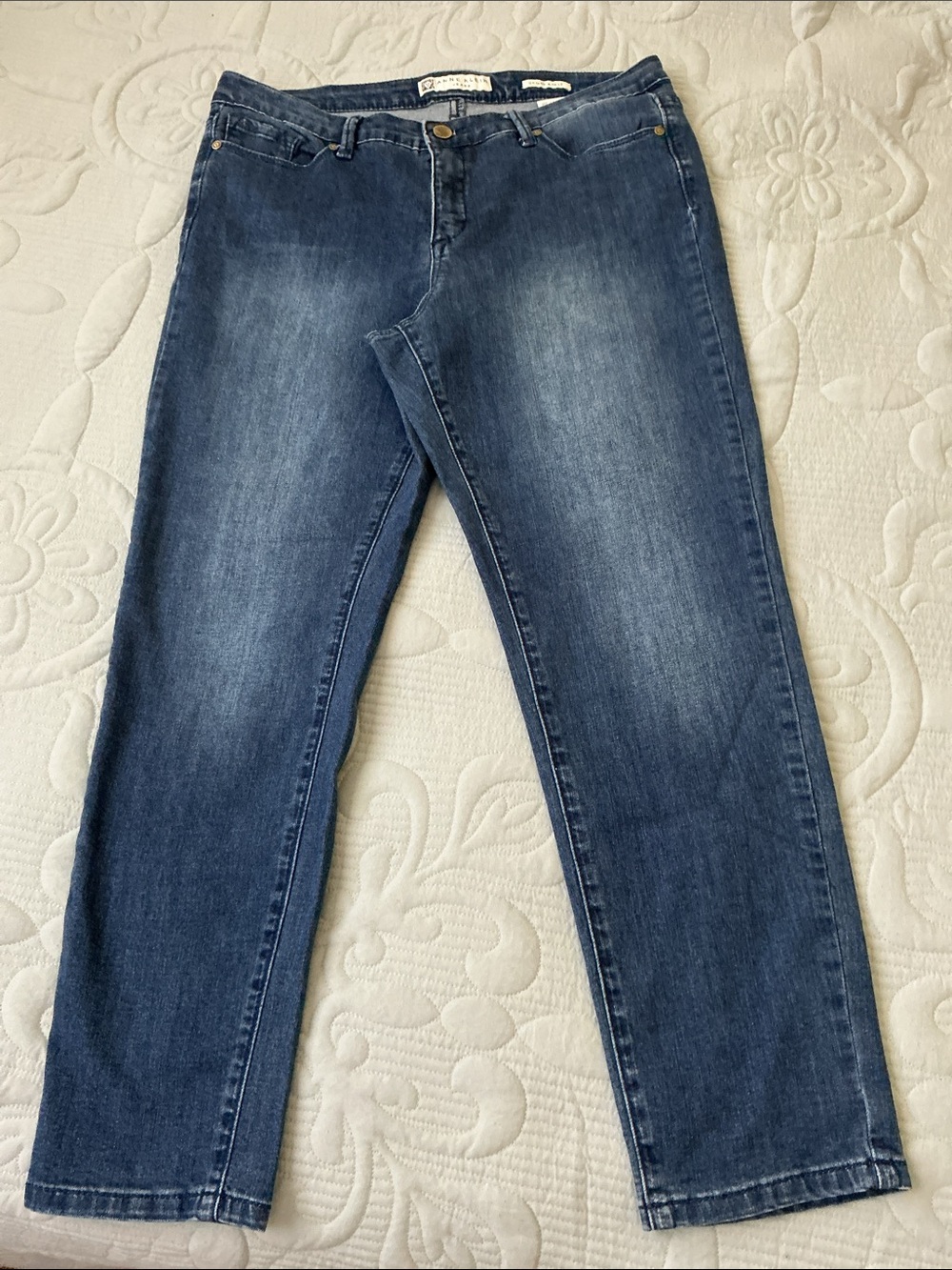 Anne Klein Skinny Ankle Medium Wash Denim Jeans